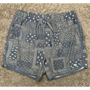 Men's Burlebo Swim Shorts Trunks Suit Duck Paisley Size L